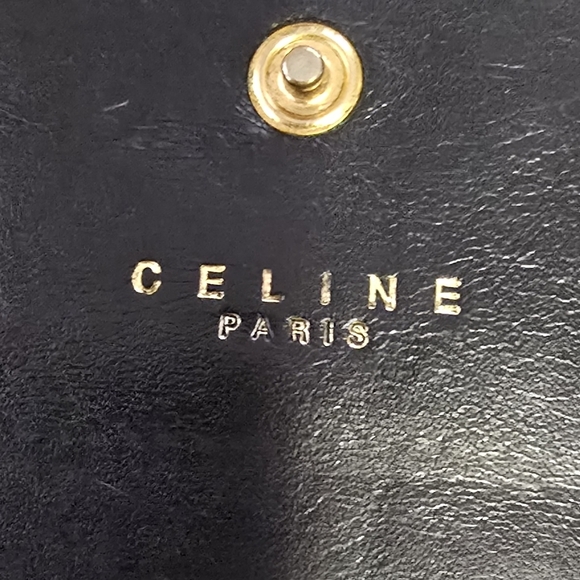 EUC - Celine Black and Gold Triomphe Patterned Long Wallet - Picture 9 of 10
